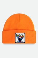 Orange Kids' Beanie with Chameleon Logo