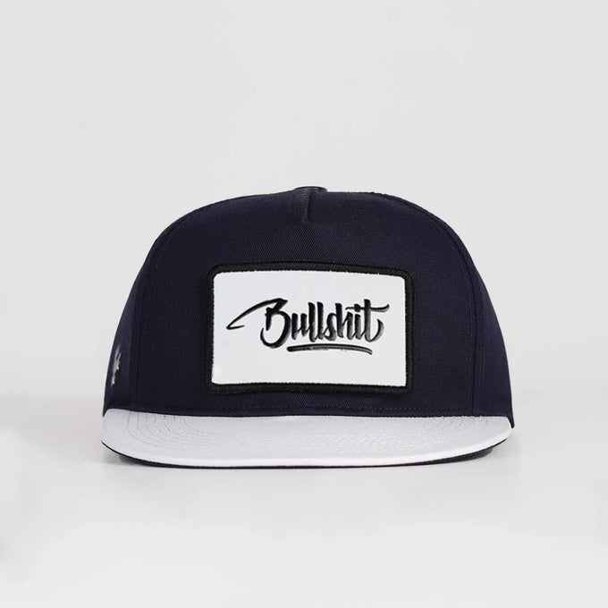bullshit-logolu-beyaz-lacivert-hip-hop-sapka-3642 - BlackBörk TR