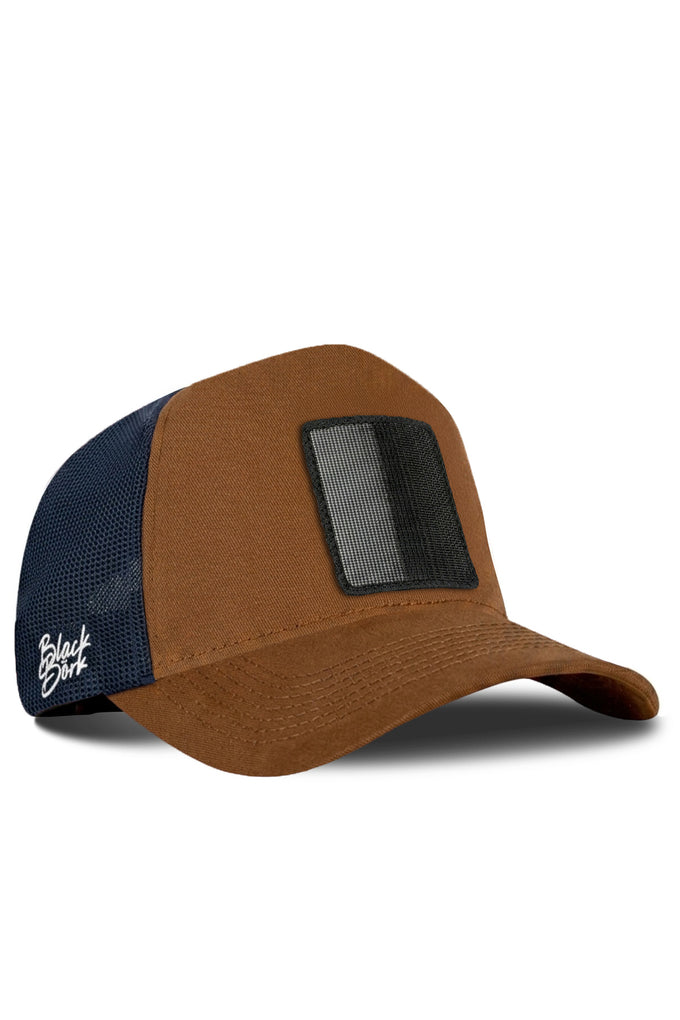 Camel-Lacivert Trucker Şapka