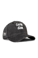 Carpe Diem Nakışlı Vintage Beyzbol Siyah Şapka