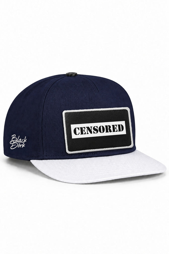 Censored Logolu Beyaz-Lacivert Hip Hop Şapka
