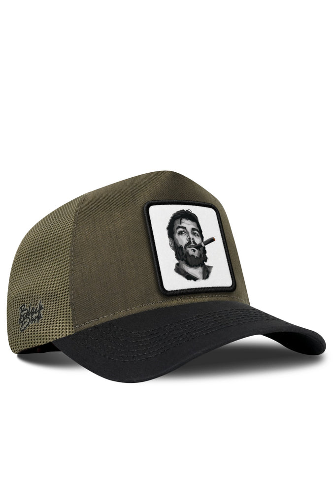 Che Guevara Logolu Cordura Siyah-Haki Trucker Şapka