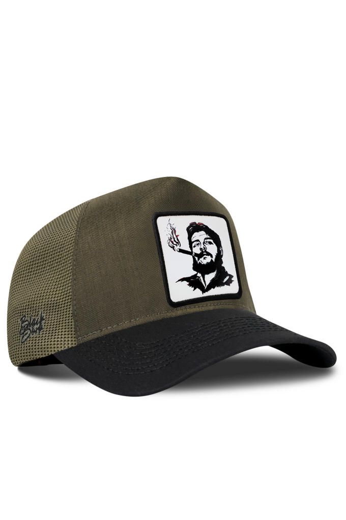 Che Guevara Logolu Cordura Siyah-Haki Trucker Şapka