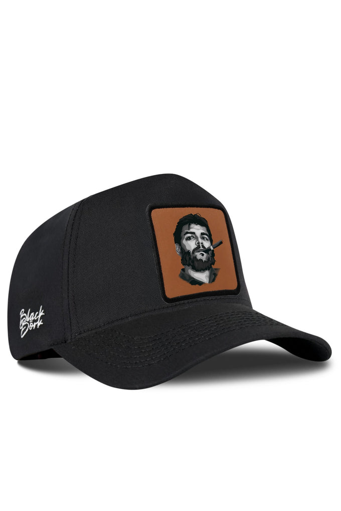Black Baseball Cap with Che Guevara Logo