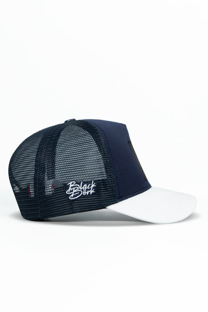 cordura-beyaz-lacivert-trucker-sapka-5509 - BlackBörk TR
