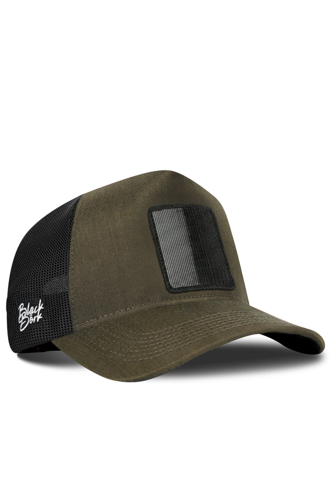 cordura-haki-siyah-trucker-sapka-5112 - BlackBörk TR