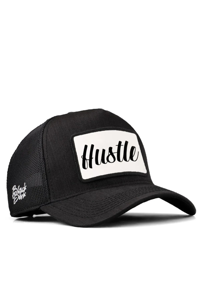 cordura-hustle-logolu-siyah-trucker-sapka-2842 - BlackBörk TR