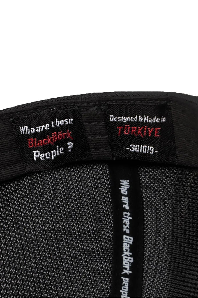 cordura-hustle-logolu-siyah-trucker-sapka-2846 - BlackBörk TR