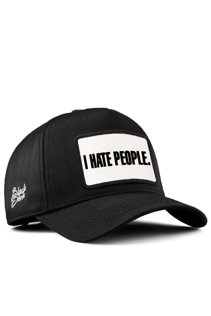 cordura-i-hate-people-logolu-siyah-trucker-sapka-2852 - BlackBörk TR