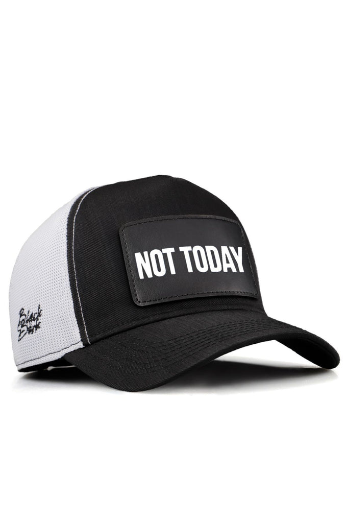 cordura-not-today-logolu-siyah-beyaz-trucker-sapka-2807 - BlackBörk TR