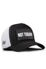 Cordura Not Today Logolu Siyah-Beyaz Trucker Şapka