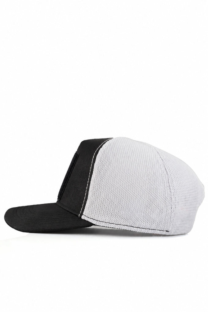 Cordura Siyah-Beyaz Trucker Şapka