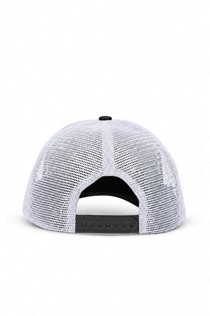 Cordura Siyah-Beyaz Trucker Şapka