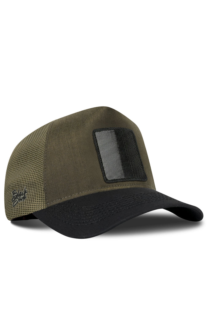 cordura-siyah-haki-trucker-sapka-5115 - BlackBörk TR