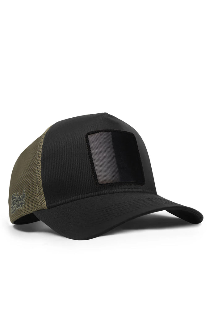 cordura-siyah-haki-trucker-sapka-5116 - BlackBörk TR