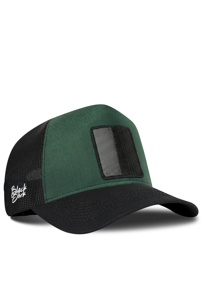 cordura-siyah-petrol-yesili-trucker-sapka-5117 - BlackBörk TR