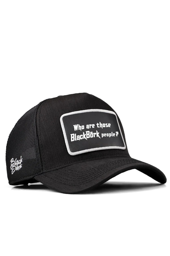 cordura-who-are-those-people-logolu-siyah-trucker-sapka-2872 - BlackBörk TR