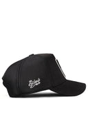 Cordura Yarasa Logolu Siyah Trucker Şapka