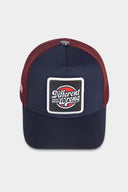 Different Wrong Logolu Lacivert-Bordo Trucker Şapka