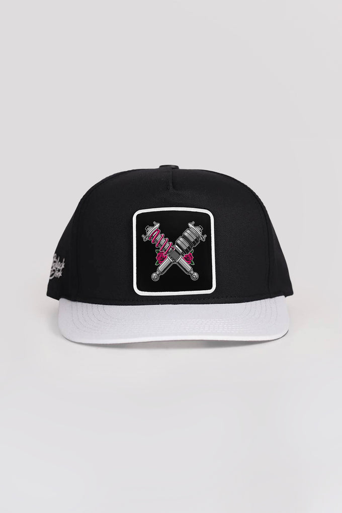 dm-logolu-beyaz-siyah-hip-hop-sapka-1851 - BlackBörk TR