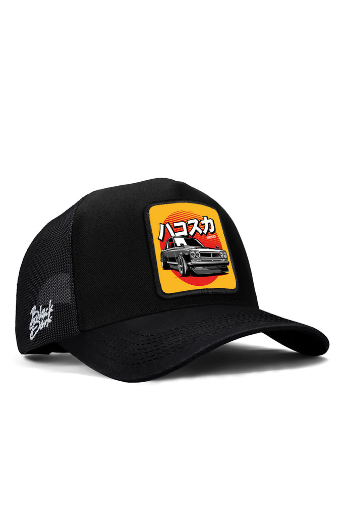 DM Logolu Siyah Trucker Şapka