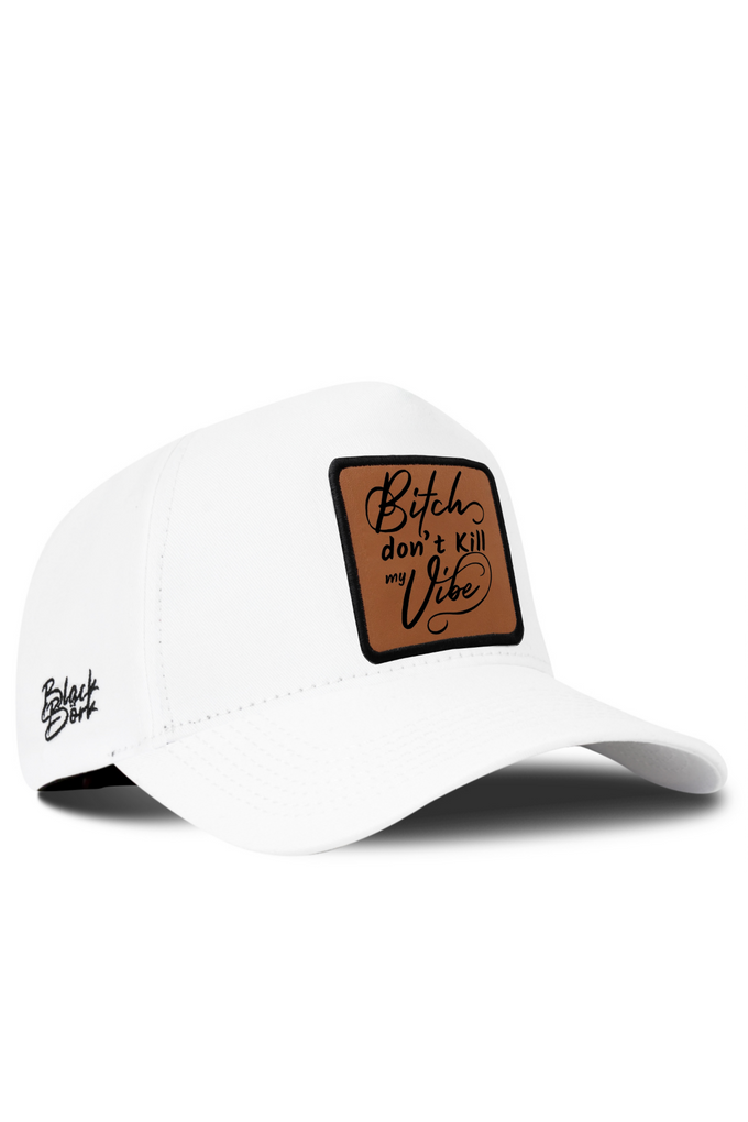 Don't Kill My Vibe Logolu Beyaz Beyzbol Premium Şapka