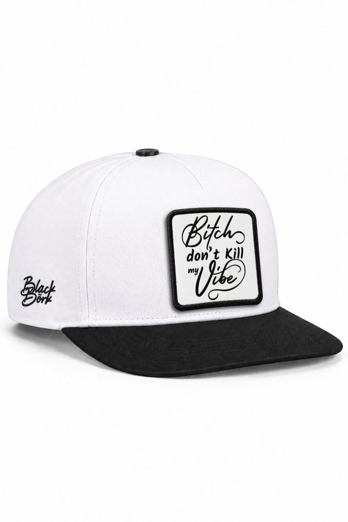 Don't Kill My Vibe Logolu Siyah-Beyaz Hip Hop Şapka