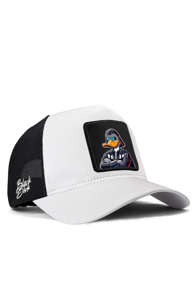 duckside-logolu-beyaz-siyah-trucker-sapka-5644 - BlackBörk TR
