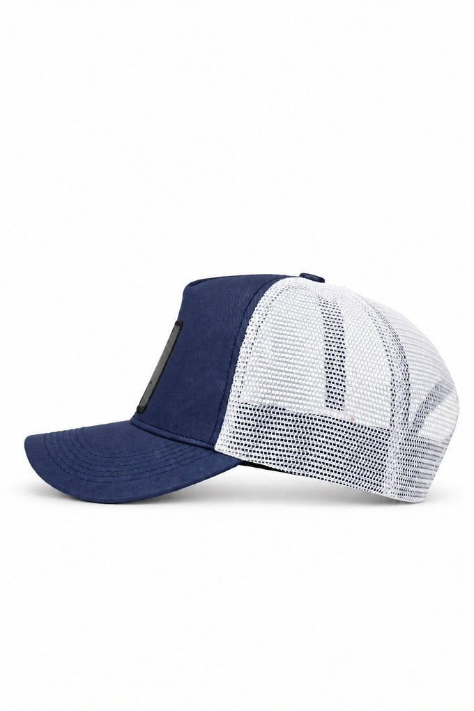 Cordura Navy and White Trucker Cap with Duckside Logo