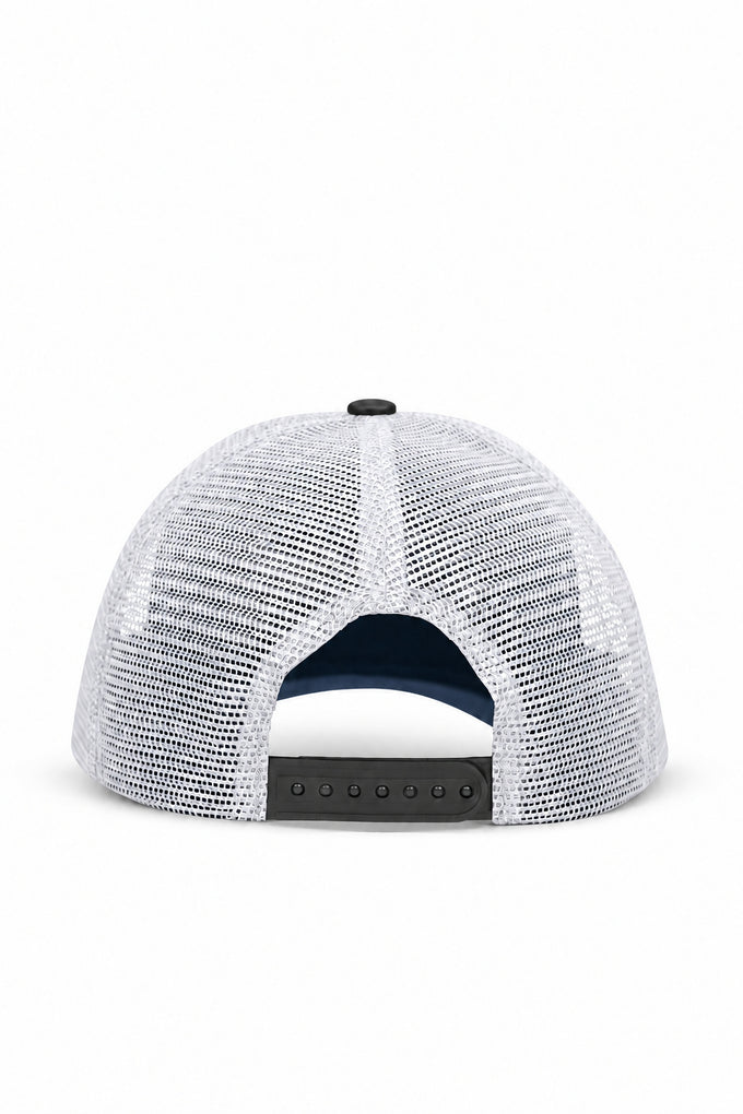 Cordura Navy and White Trucker Cap with Duckside Logo