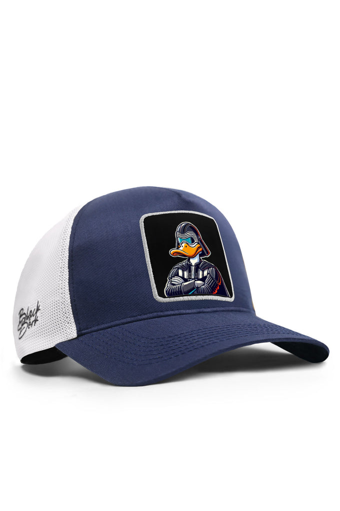 duckside-logolu-cordura-lacivert-beyaz-trucker-sapka-4381 - BlackBörk TR