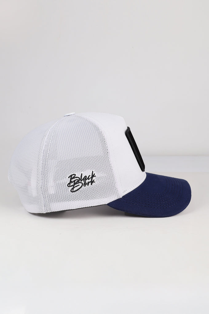 duckside-logolu-lacivert-beyaz-trucker-sapka-3129 - BlackBörk TR