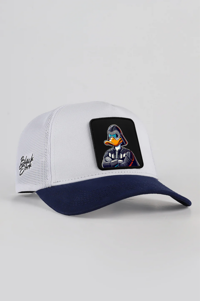 Navy Blue-White Trucker Cap with Duckside Logo