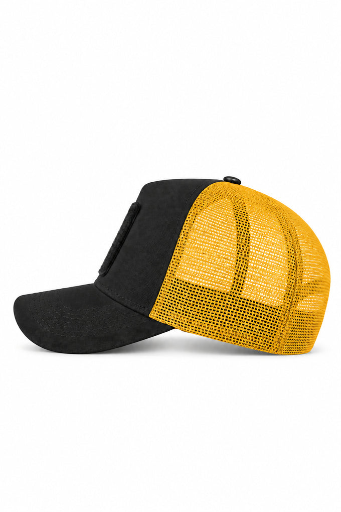 Duckside Logolu Siyah-Sarı Trucker Şapka