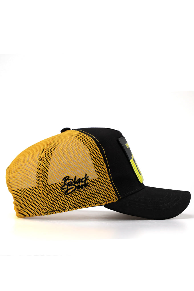 duckside-logolu-siyah-sari-trucker-sapka-3862 - BlackBörk TR