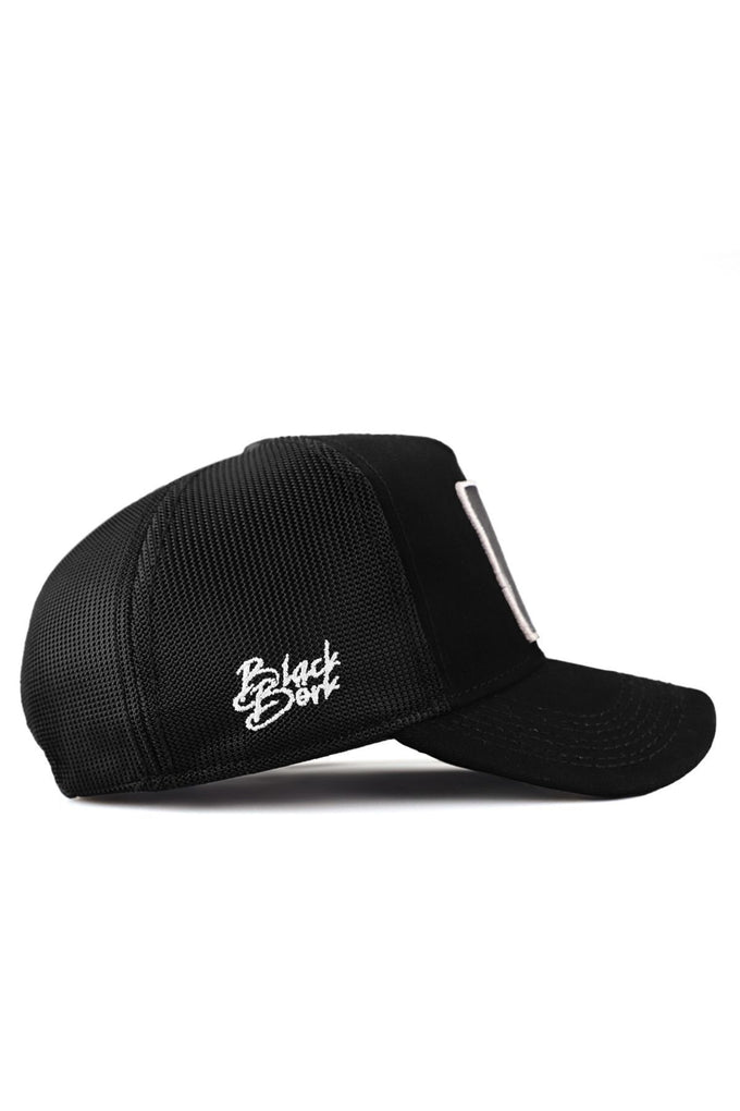 e-harf-logolu-siyah-trucker-sapka-2989 - BlackBörk TR