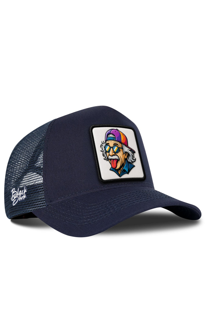 Einstein Logolu Lacivert Trucker Şapka