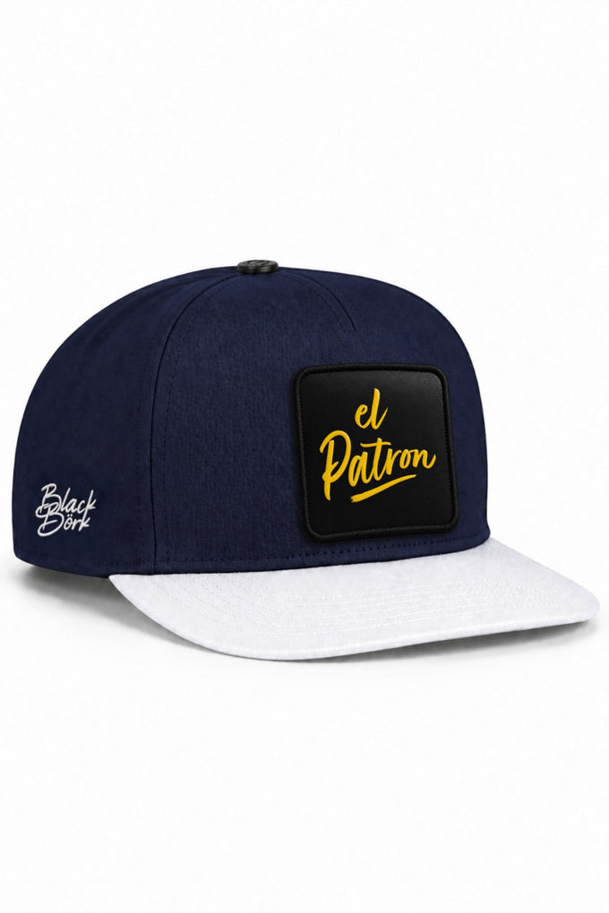 El Patron Logolu Beyaz-Lacivert Hip Hop Şapka