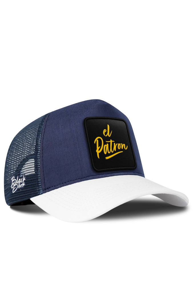 El Patron Logolu Cordura Beyaz-Lacivert Trucker Şapka