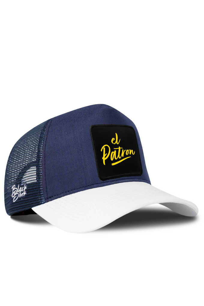 El Patron Logolu Cordura Beyaz-Lacivert Trucker Şapka
