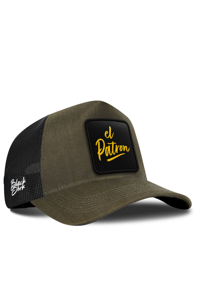 El Patron Logolu Cordura Haki-Siyah Trucker Şapka
