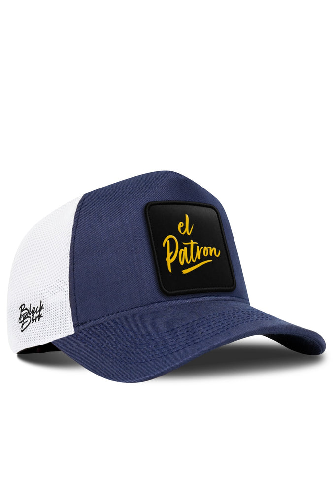 El Patron Logolu Cordura Lacivert-Beyaz Trucker Şapka