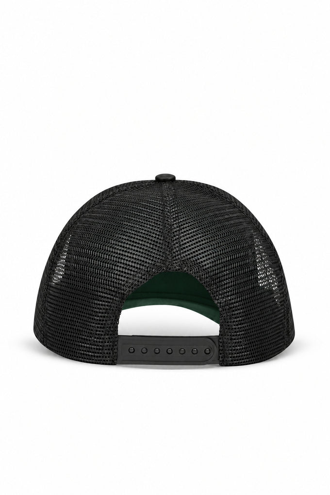 Cordura Petrol Green-Black Trucker Cap with El Patron Logo