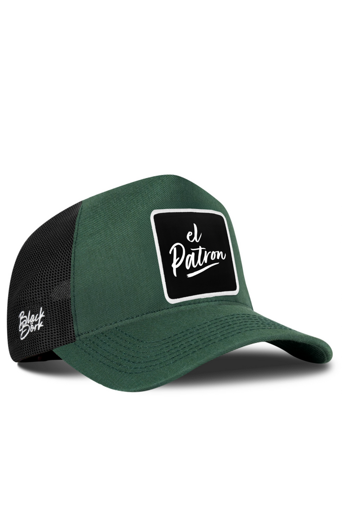 El Patron Logolu Cordura Petrol Yeşili-Siyah Trucker Şapka