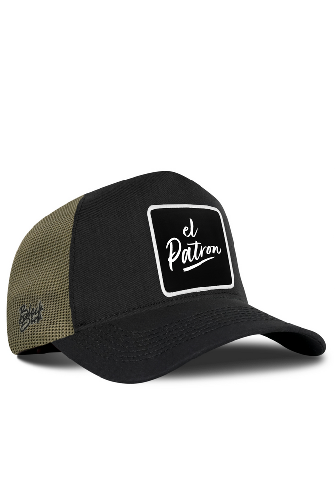 El Patron Logolu Cordura Siyah-Haki Trucker Şapka