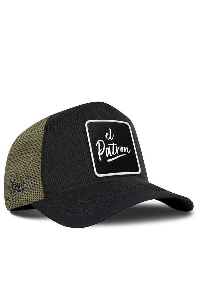 El Patron Logolu Cordura Siyah-Haki Trucker Şapka