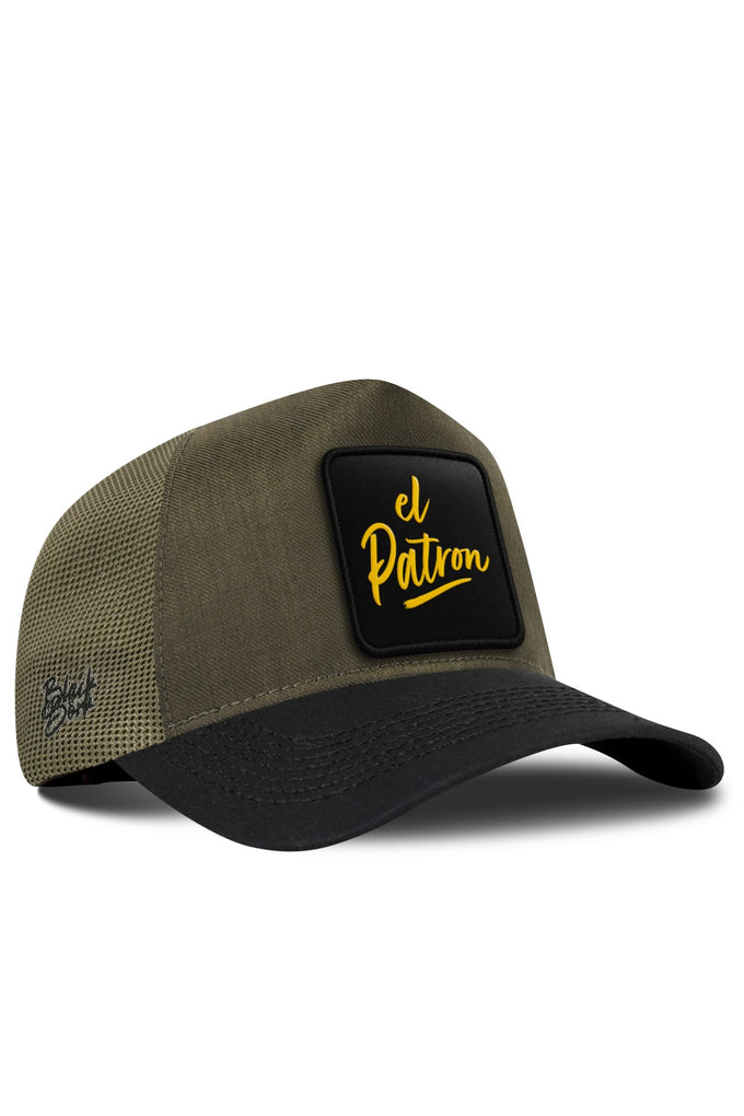 El Patron Logolu Cordura Siyah-Haki Trucker Şapka
