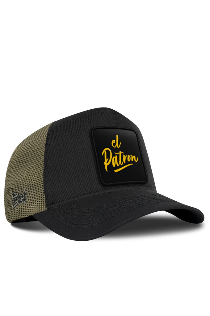 El Patron Logolu Cordura Siyah-Haki Trucker Şapka