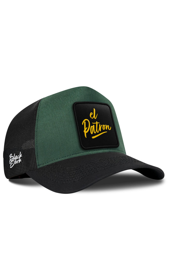 El Patron Logolu Cordura Siyah-Petrol Yeşili Trucker Şapka