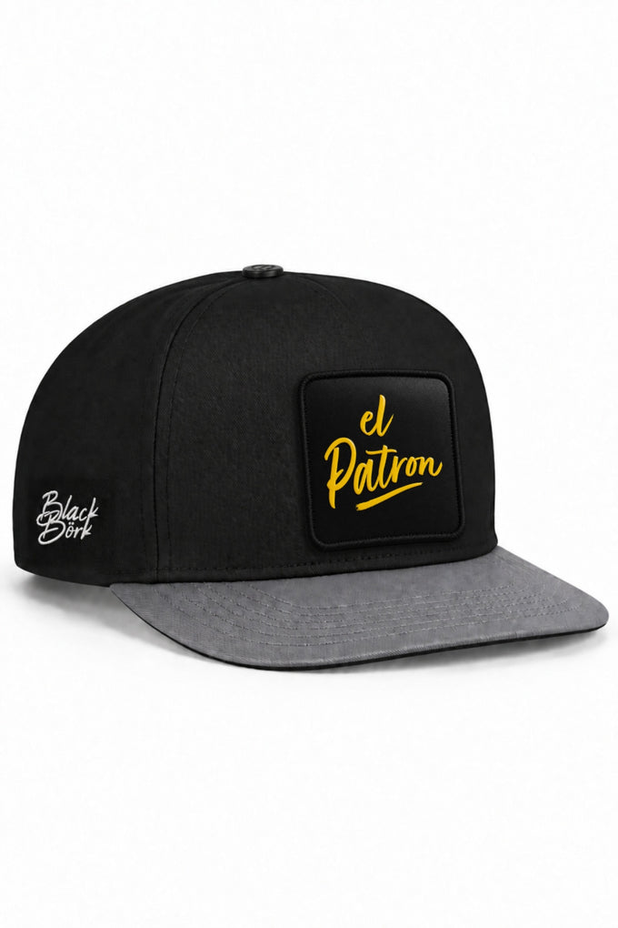 El Patron Logolu Gri-Siyah Hip Hop Şapka